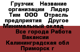 Грузчик › Название организации ­ Лидер Тим, ООО › Отрасль предприятия ­ Другое › Минимальный оклад ­ 11 000 - Все города Работа » Вакансии   . Калининградская обл.,Приморск г.